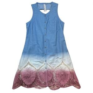 Aratta Blue and Pink Dress | Size S